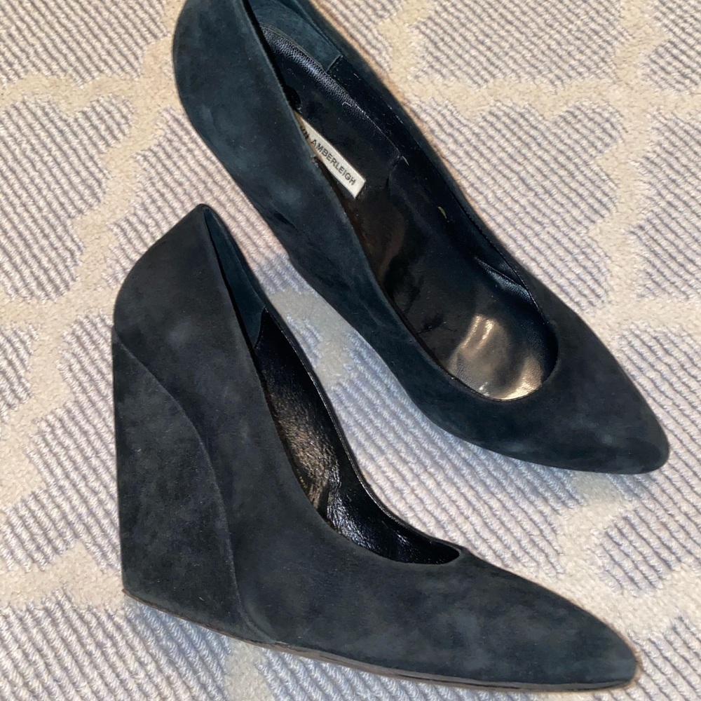 suede wedge heels